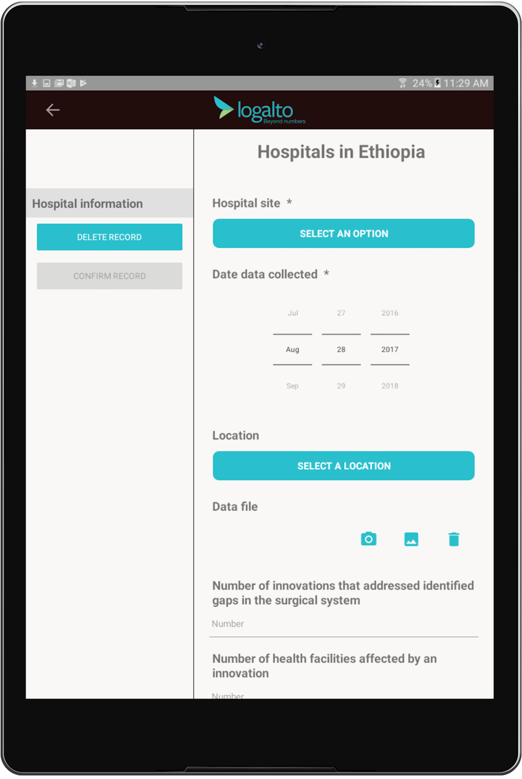 Mobile app for survey data collection 